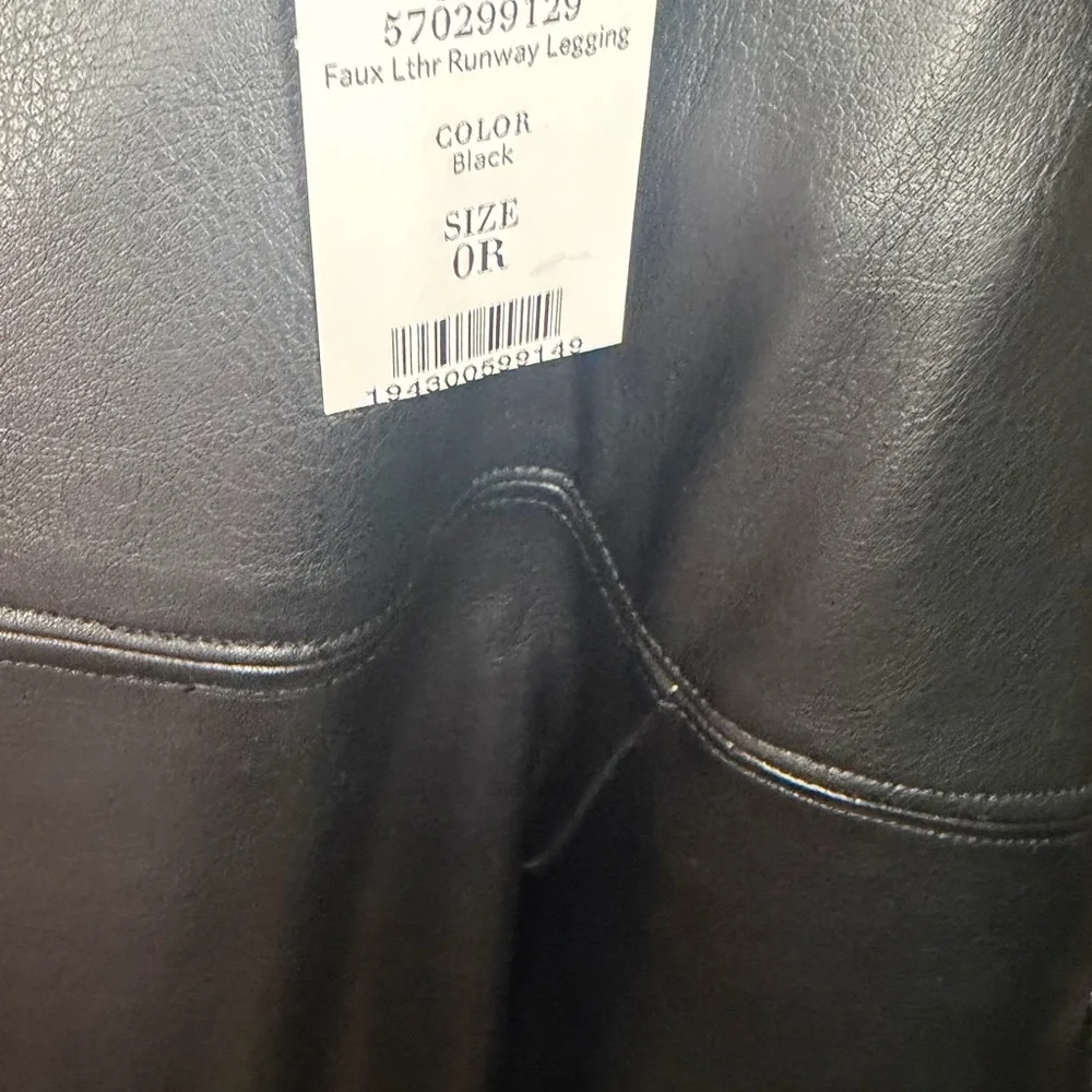 White House Black Market Faux Leather Runway Leggings – Size 0R - Picture 4 of 4